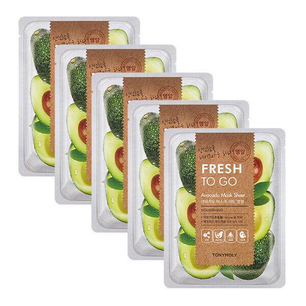 Освежающая тканевая маска для лица с экстрактом авокадо TONYMOLY FRESH TO GO Avocado Mask Sheet
