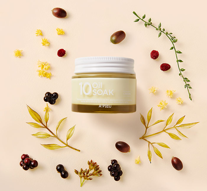 Крем для лица с органическими маслами A'PIEU 10 Oil Soak Cream