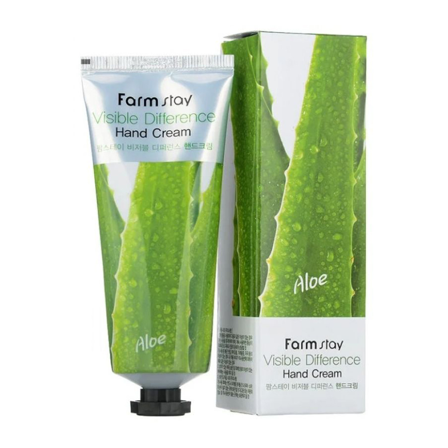 Успокаивающий крем для рук с экстрактом алоэ FarmStay Visible Difference  Hand Cream Aloe Vera купить в Москве - интернет-магазин Koresmetica.ru