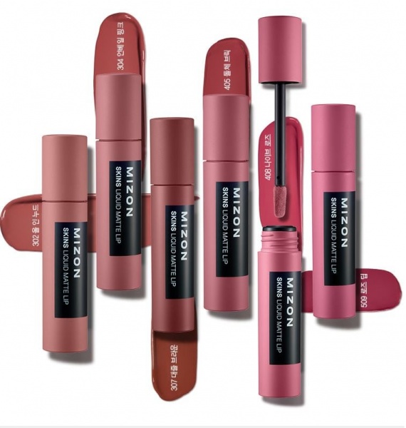 Жидкая матовая помада MIZON Skins Liquid Matte Lip #302 All in Nude