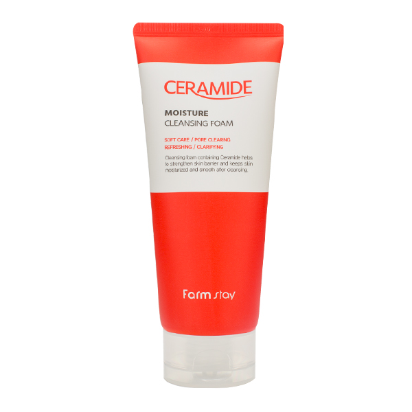 Увлажняющая очищающая пенка с керамидами FarmStay Ceramide Moisture Cleansing Foam