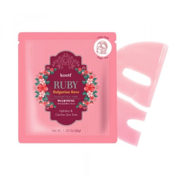 Гидрогелевая маска для лица Koelf Ruby Bulgarian Rose Mask Pack