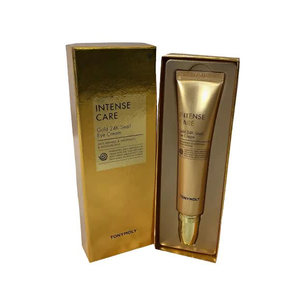 Крем для кожи вокруг глаз с муцином улитки и коллоидн TONYMOLY INTENSE CARE Gold 24K Snail Eye Cream