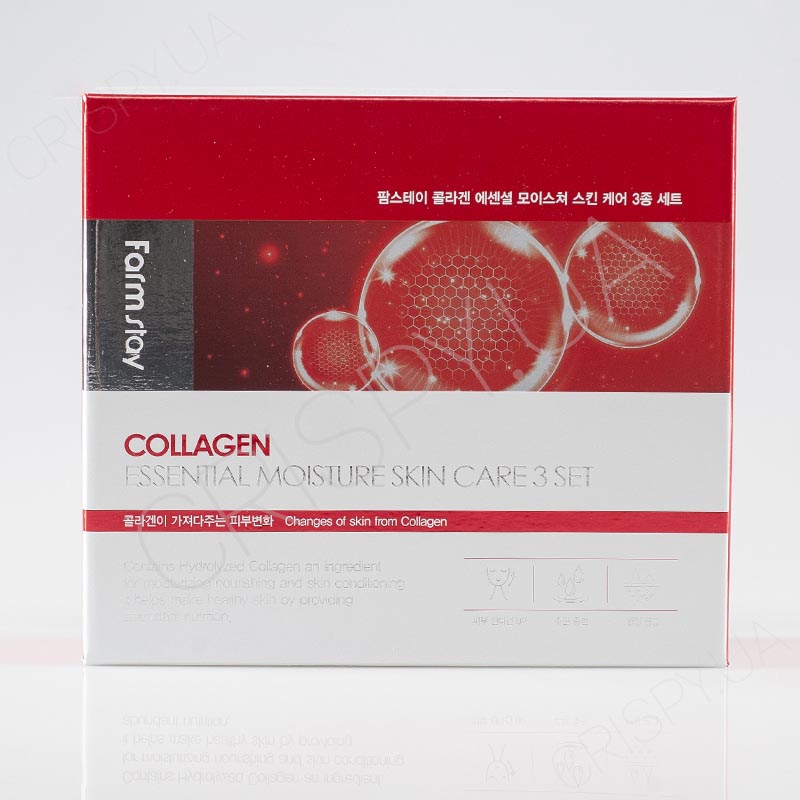 Набор средств по уходу за кожей с коллагеном, 3 средства FarmStay Collagen Essential Moisture Skin Care 3 set