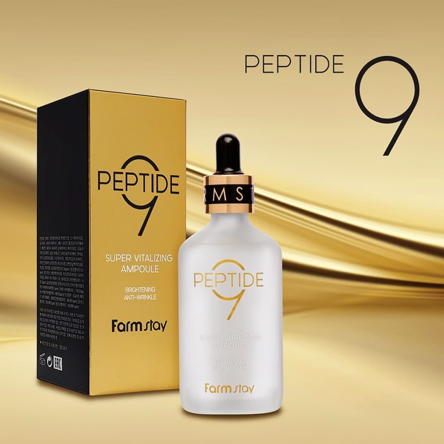 Суперобновляющая ампульная сыворотка с комплексом из 9 пептидов FarmStay Peptide9 Super Vitalizing Ampoule