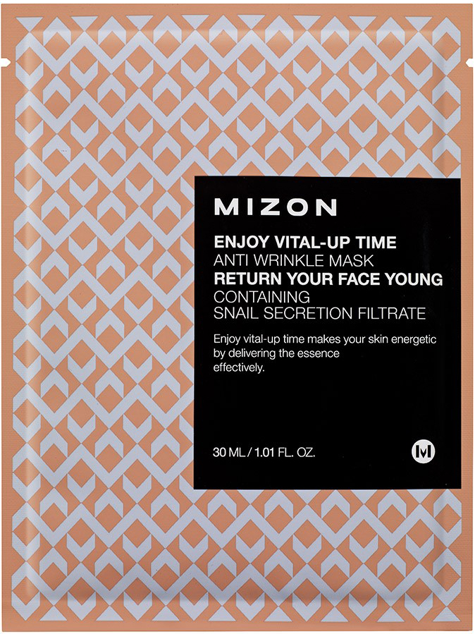 Маска листовая для лица антивозрастная MIZON Enjoy Vital Up Time Anti Wrinkle Mask