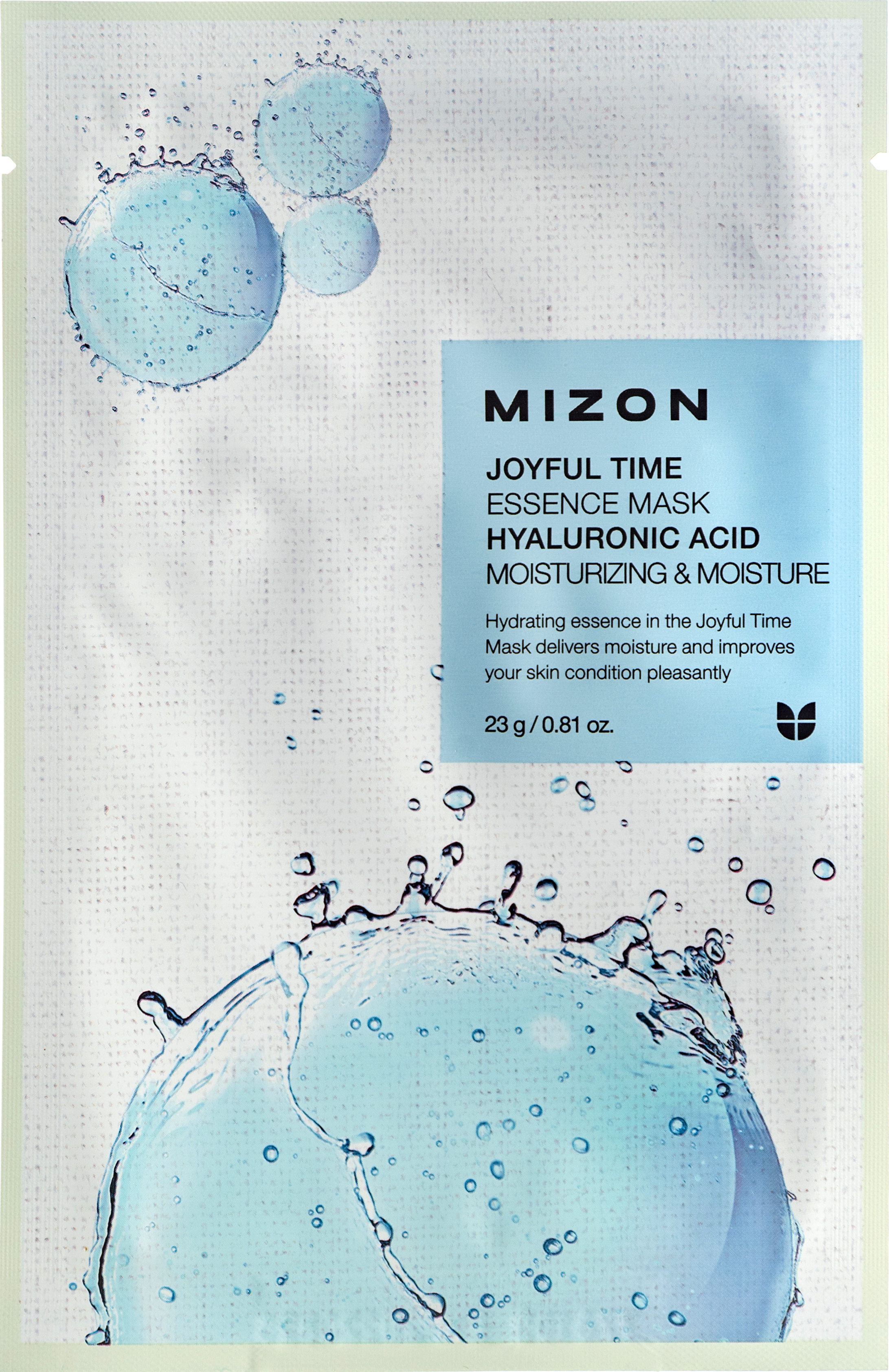 Тканевая маска для лица с гиалуроновой кислотой  MIZON Joyful Time Essence Mask Hyaluronic Acid