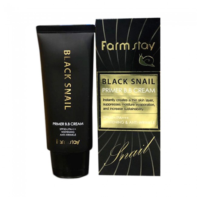 ББ крем с муцином черной улитки SPF50+/PA+++ FarmStay Black Snail Primer B.B Cream SPF50+/PA+++