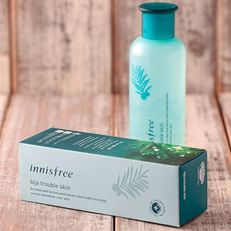 Тоник для проблемной кожи лица с маслом торреи Innisfree Bija Trouble Skin