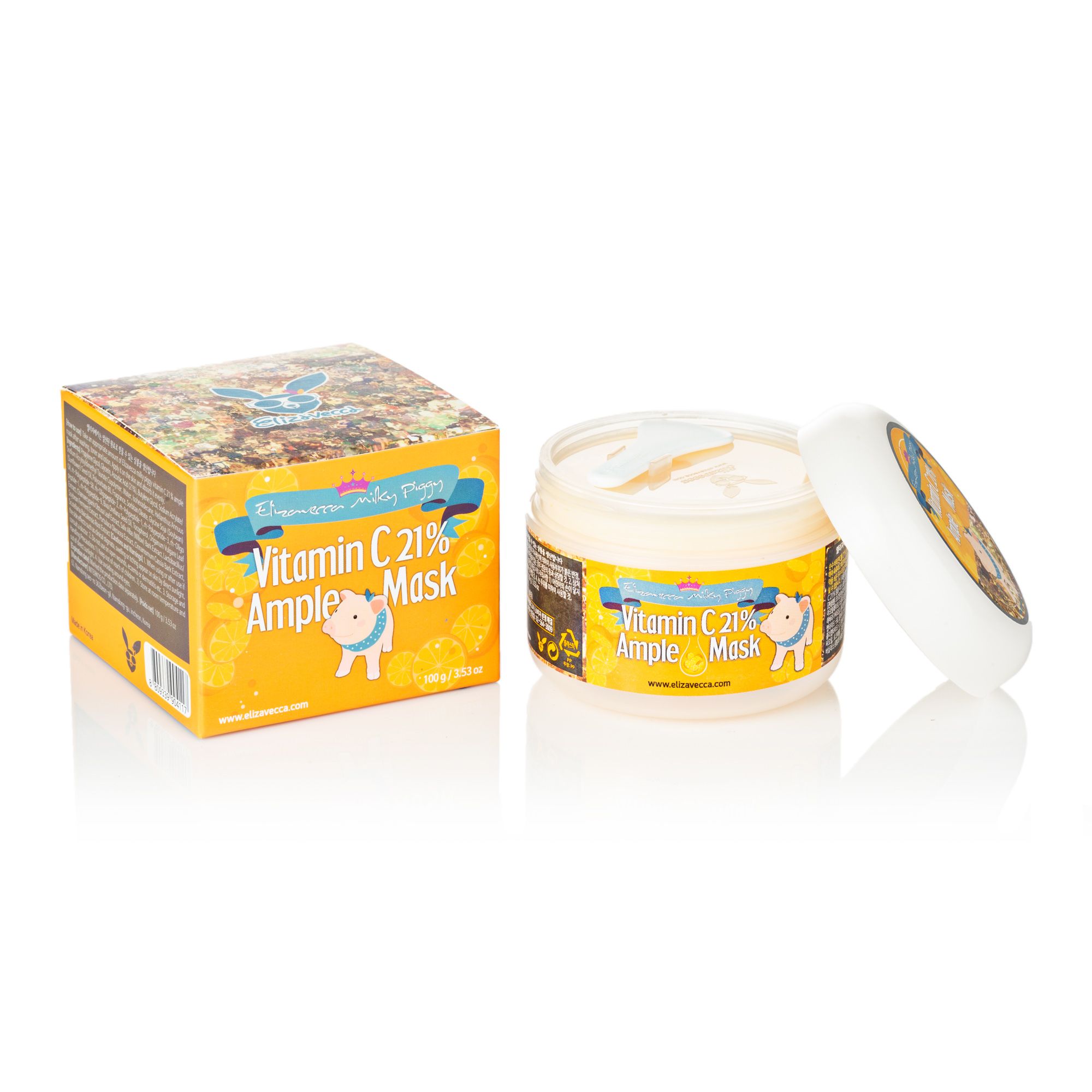 Тонизирующая маска с витамином C и эффектом сияния Elizavecca Milky Piggy Vitamin C 21% Ample Mask