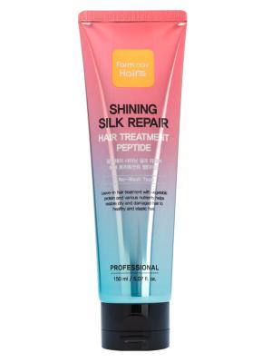 Восстанавливающая маска для сияния и блеска волос с пептидами FarmStay Shining Silk Repair Hair Treatment Peptide