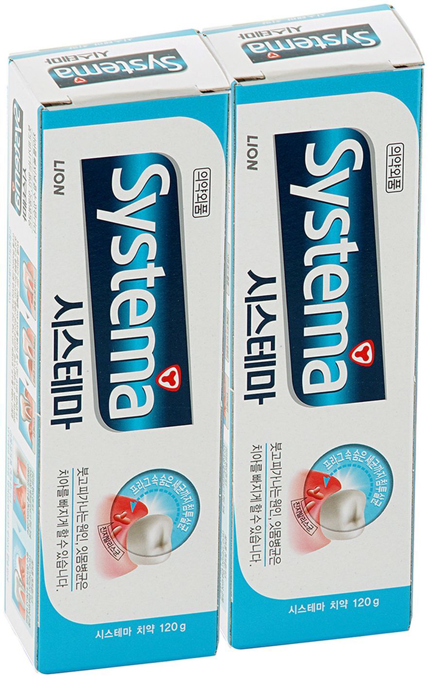 Зубная паста для ежедневного ухода за полостью рта со вкусом ледяной мяты LION SYSTEMA 120g