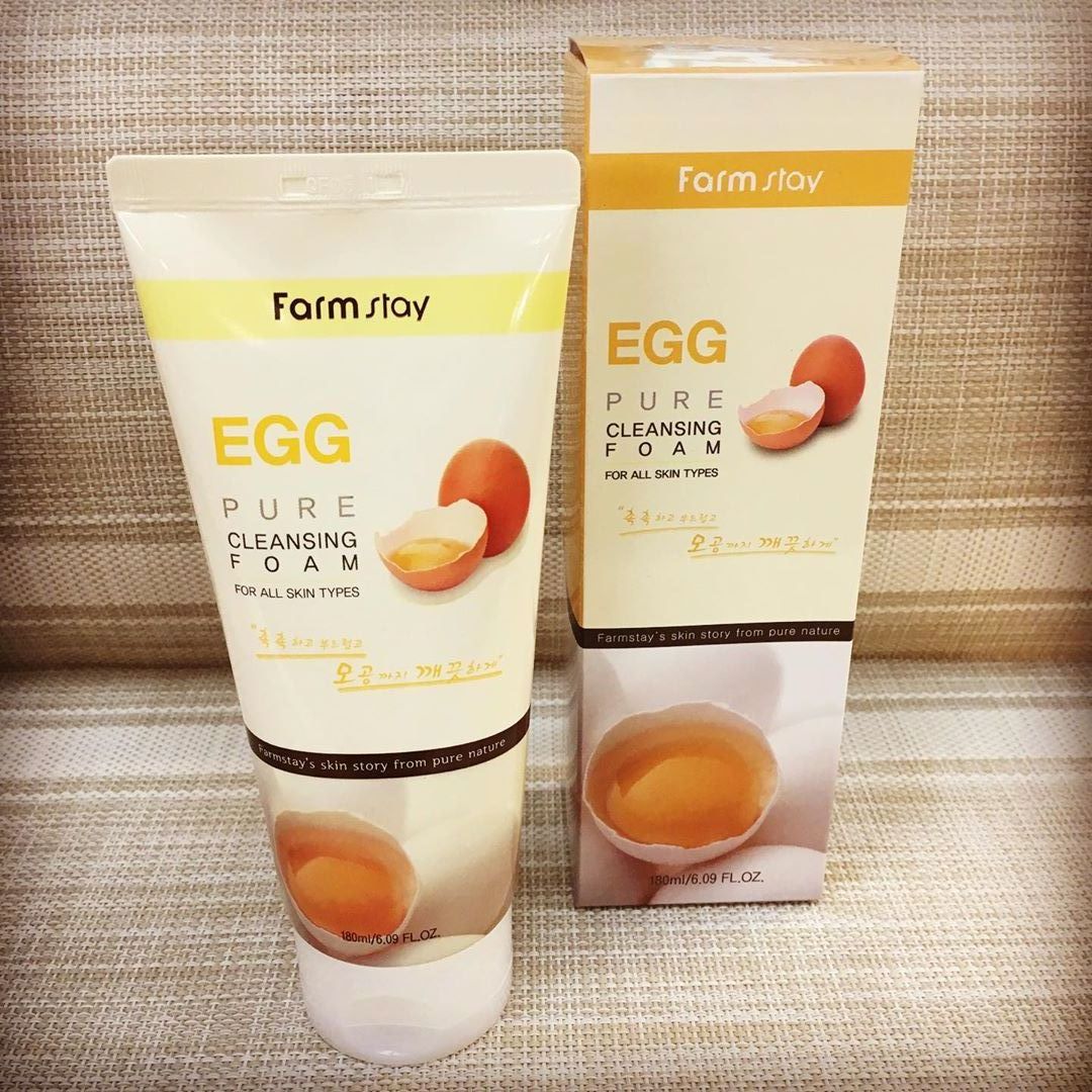 Очищающая пенка для сужения пор с яичным экстрактом FarmStay Egg Pure Cleansing Foam