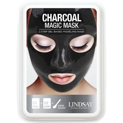 Альгинатная маска с древесным углем (пудра+активатор) Lindsay Charcoal Magic Mask