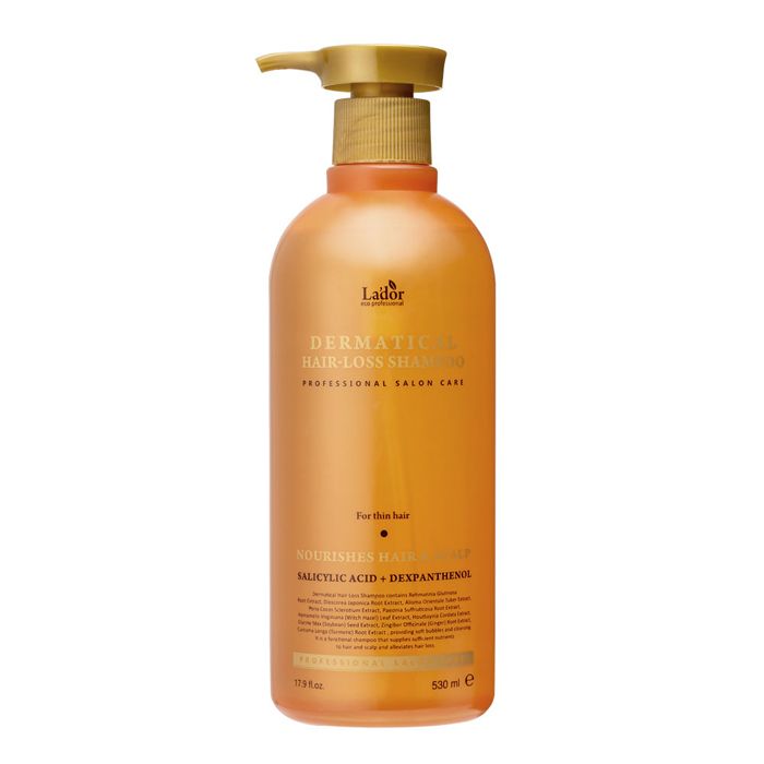 Укрепляющий шампунь для тонких волос 530мл La'dor DERMATICAL HAIR- LOSS SHAMPOO (FOR THIN HAIR)