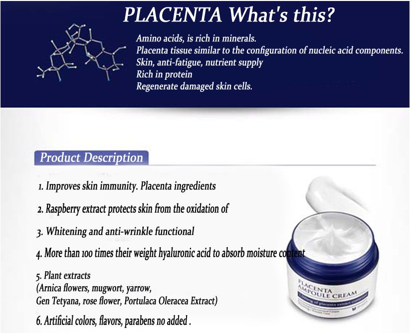 Антивозрастной плацентарный крем для лица MIZON Placenta Ampoule Cream
