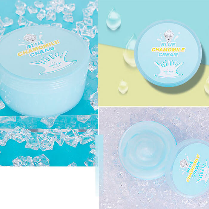 Успокаивающий гель крем с экстрактом голубой ромашки VILLAGE 11 FACTORY Blue Chamomile Cream