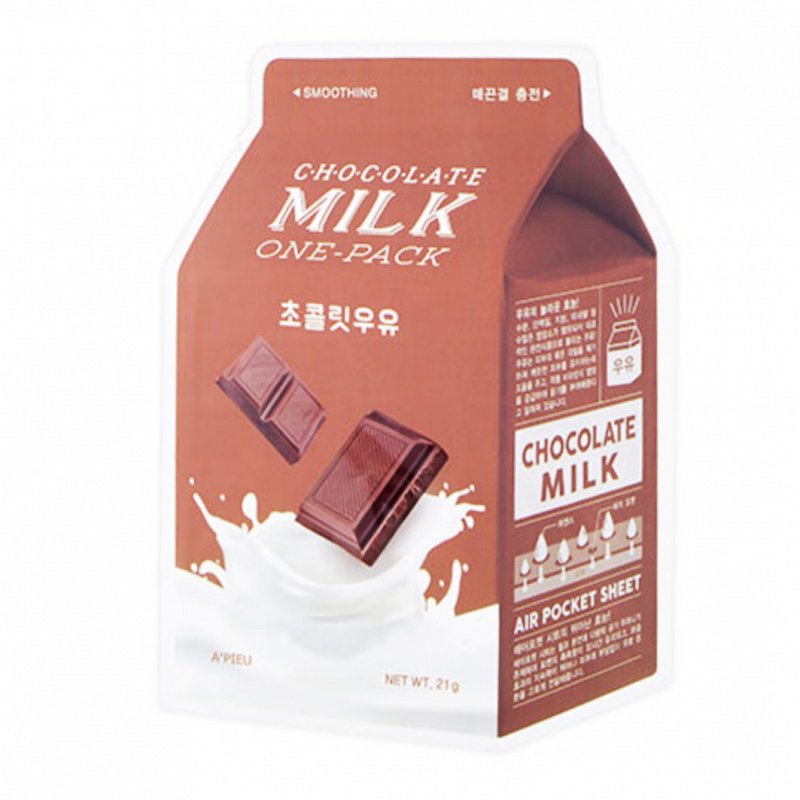 Смягчающая маска с экстрактом какао и сливы A'PIEU Chocolate Milk One-Pack