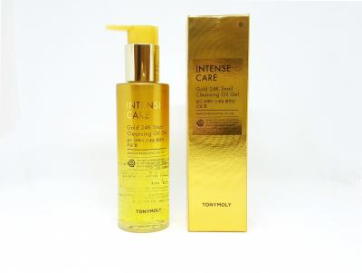Масло-гель для лица с муцином улитки и коллои TONYMOLY INTENSE CARE Gold 24K Snail Cleansing Oil Gel