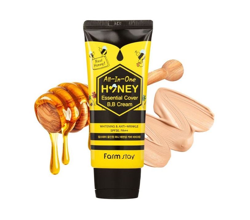 ВВ крем с экстрактом меда SPF 30/PA+ FarmStay All-In-One Honey Essential Cover B.B Cream SPF 30/PA++