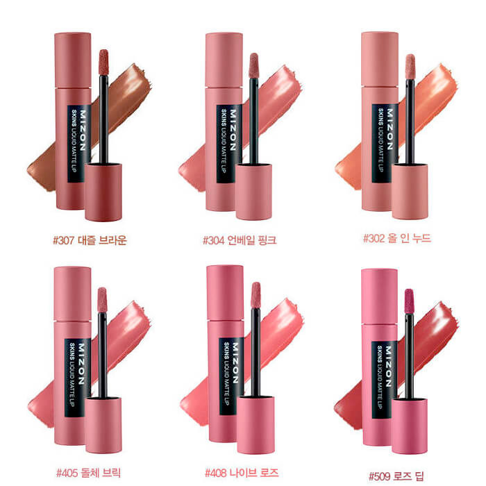 Жидкая матовая помада MIZON Skins Liquid Matte Lip #304 Unveil Pink