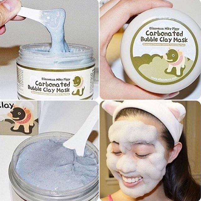 Пузырьковая глиняная маска  Elizavecca Milky Piggy Carbonated Bubble Clay Mask