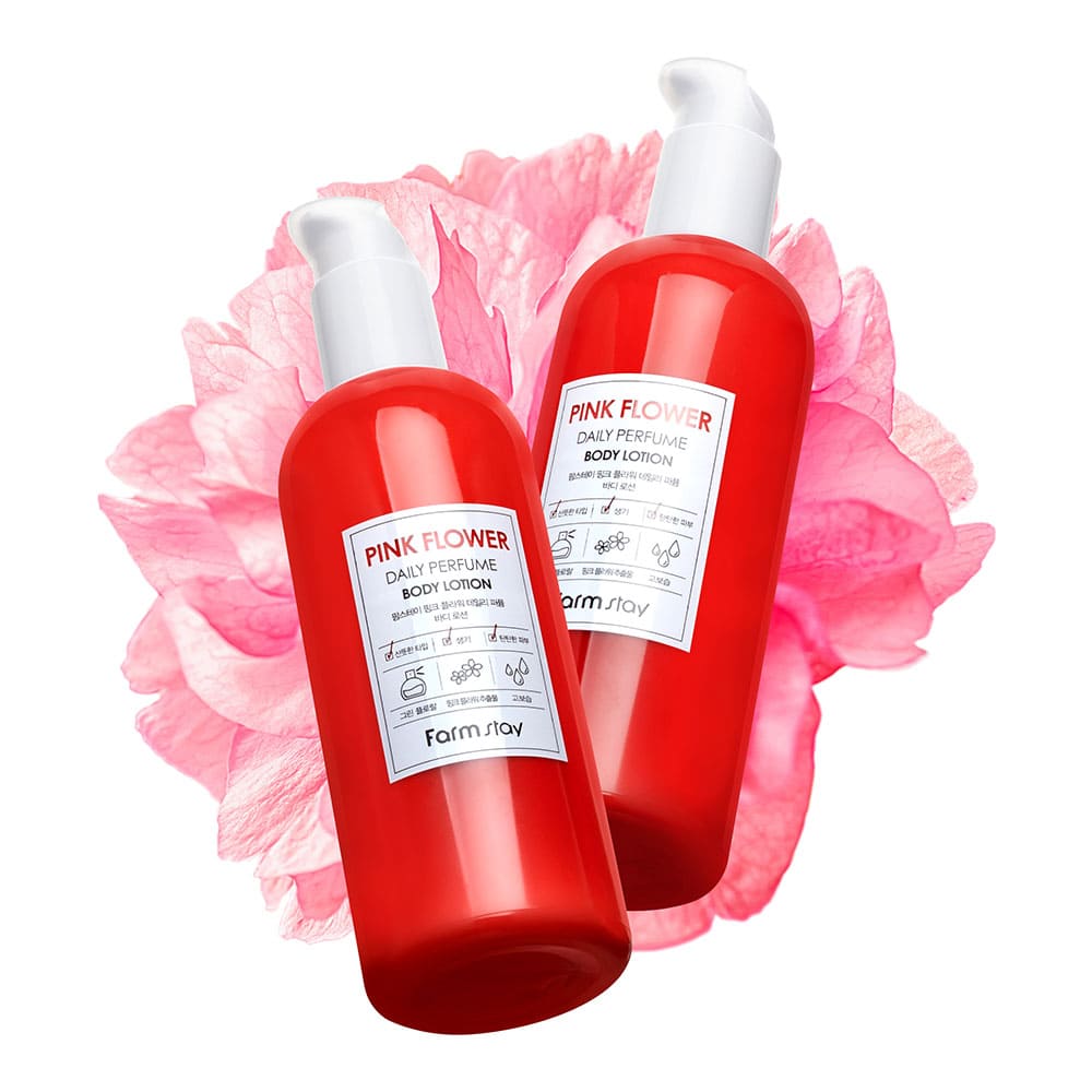 Парфюмированный лосьон для тела с экстрактом розовых  FarmStay Pink Flower Daily Perfume Body Lotion