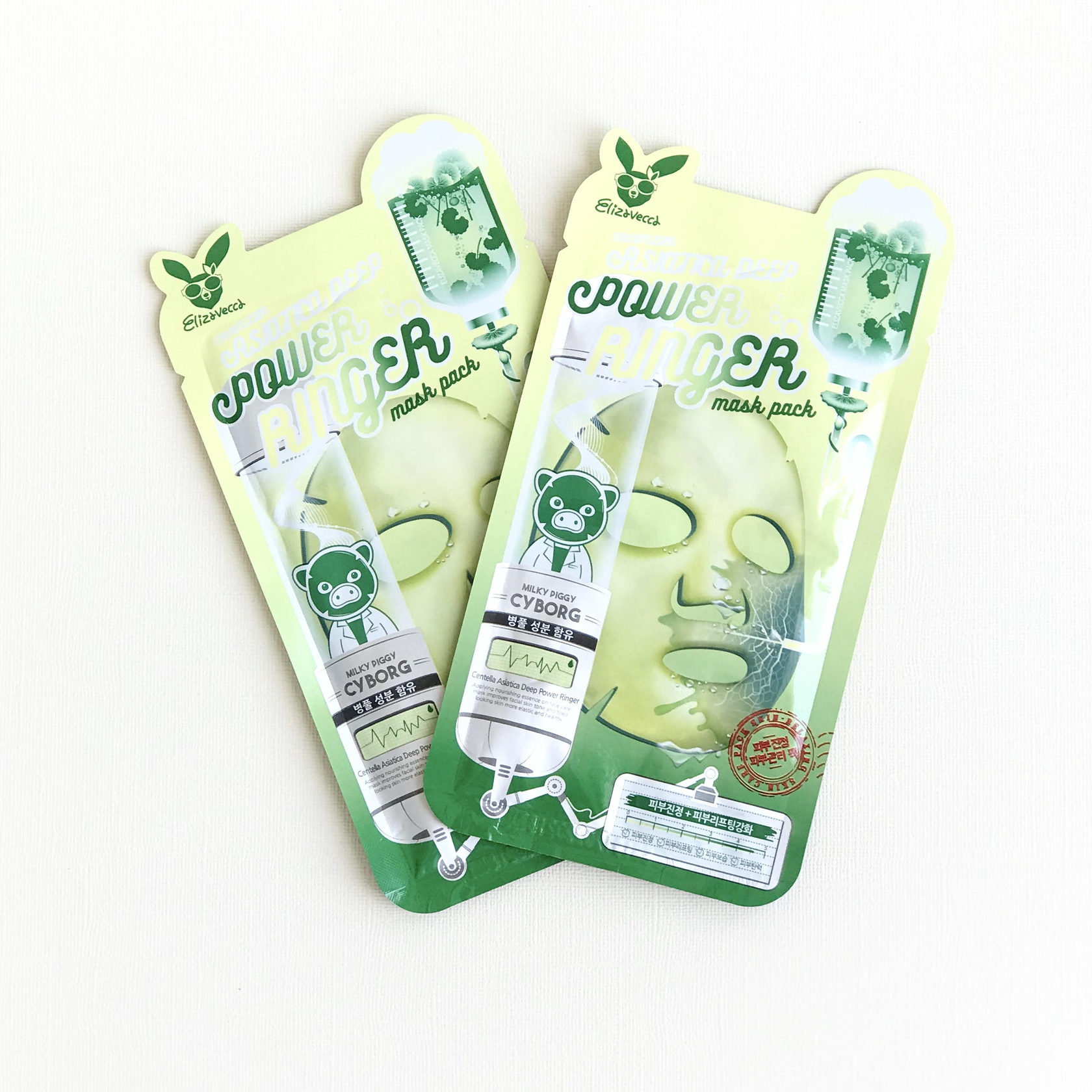 Тканевая маска с экстрактом центеллы азиатской Elizavecca Deep Power Ringer Mask Pack Asiatica