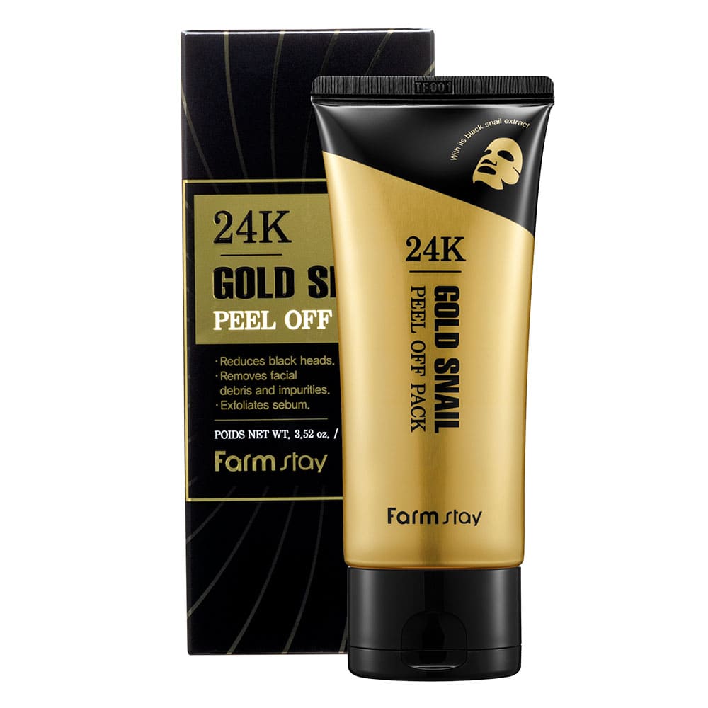 FarmStay Маска-пленка с золотом и муцином улитки 24K Gold Snail Peel Off Pack