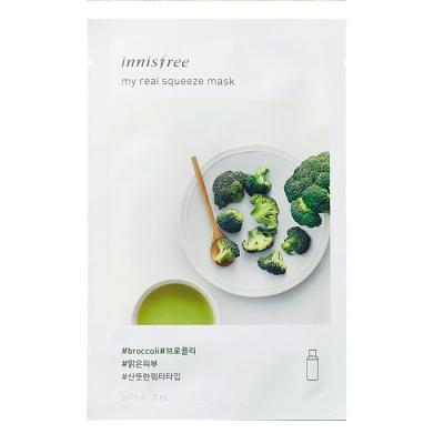 Листовая маска для лица с экстрактом брокколи Innisfree My Real Squeeze Mask Broccoli