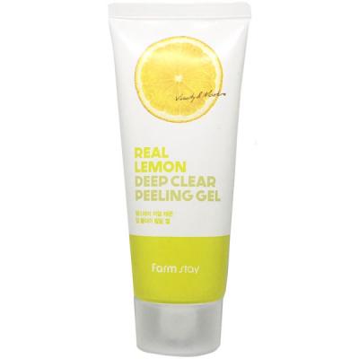Отшелушивающий гель с экстрактом лимона FarmStay Real Lemon Deep Clear Peeling Gel