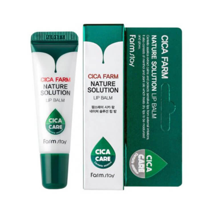 Восстанавливающий бальзам для губ с центеллой азиатской FarmStay Cica Farm Nature Solution Lip Balm