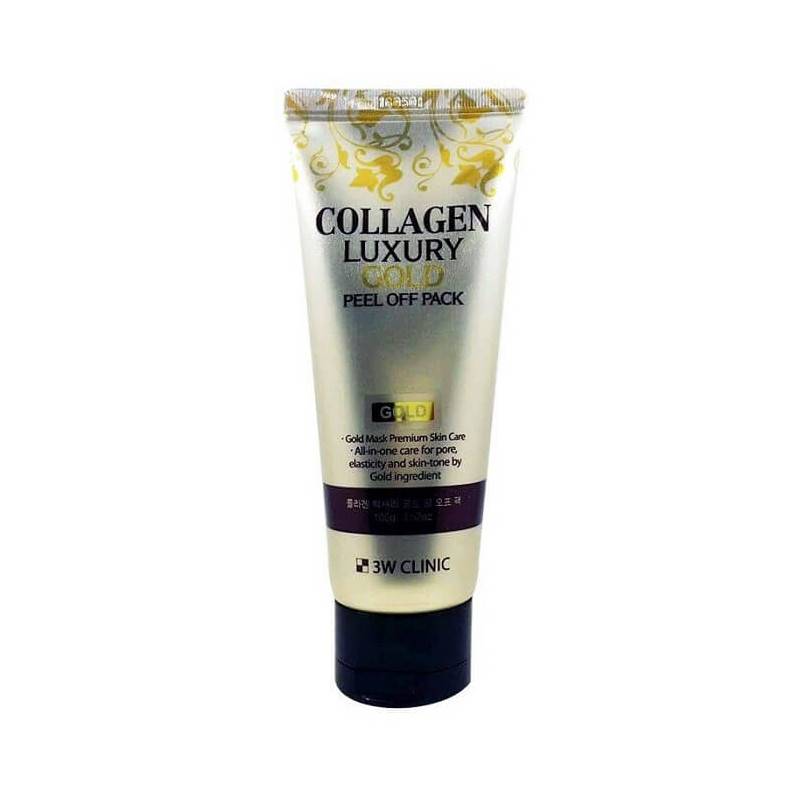 Золотая маска-плёнка с коллагеном 3W CLINIC Collagen Luxury Gold Peel Off Pack