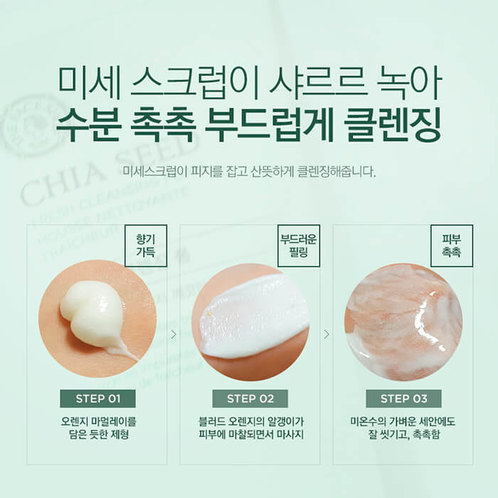 Отшелушивающая пенка с экстрактом семян чиа THE FACE SHOP Chia Seed Fresh Cleansing Foam