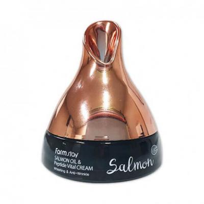 Омолаживающий крем с маслом лосося и пептидами FarmStay Salmon Oil & Peptide Vital Cream