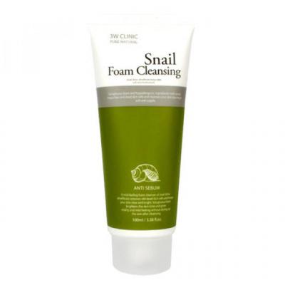 Пенка для умывания с улиточным муцином 3W CLINIC Snail Foam Cleansing