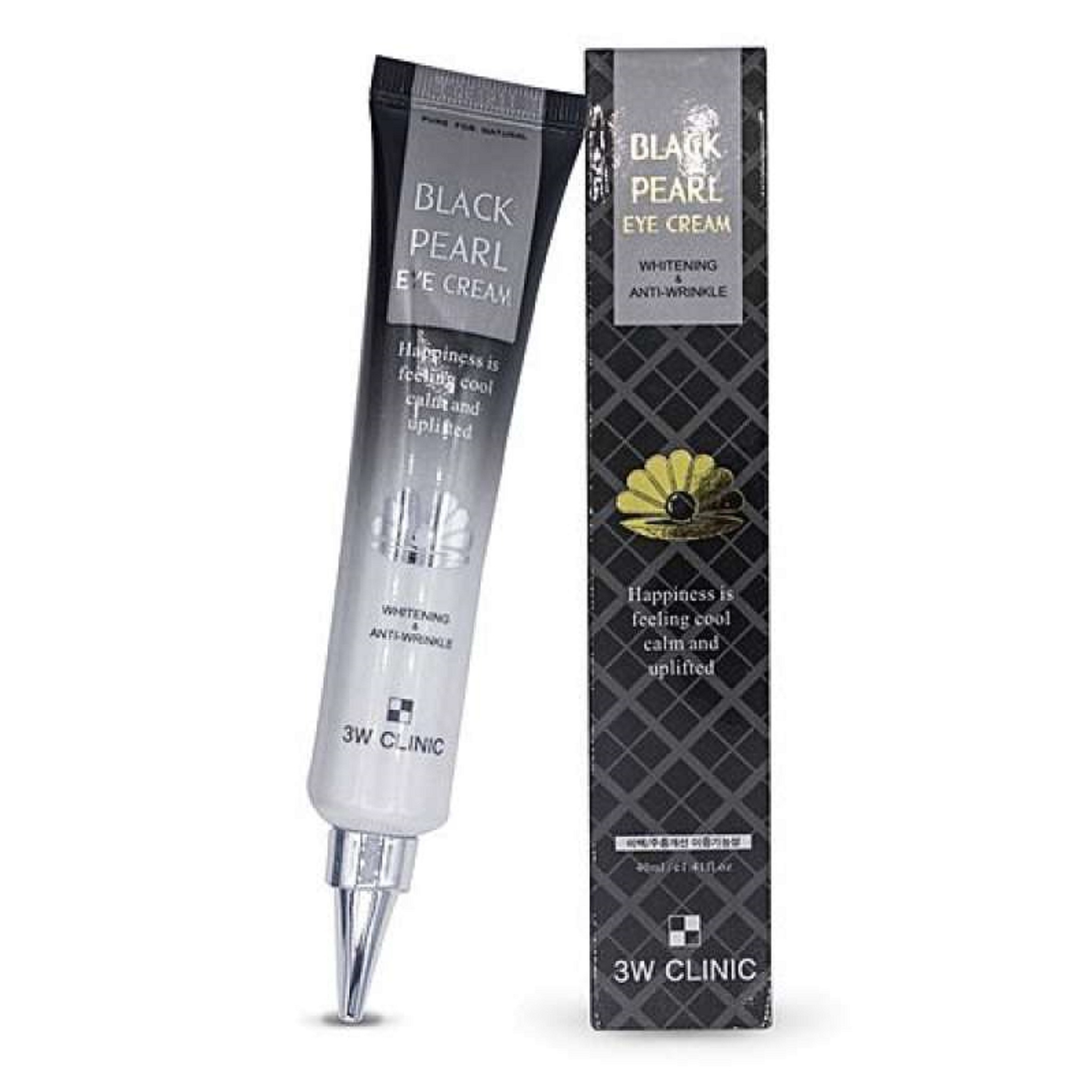 Крем для кожи вокруг глаз 3W CLINIC Black Pearl Eye Cream Whitening & Anti-Wrinkle
