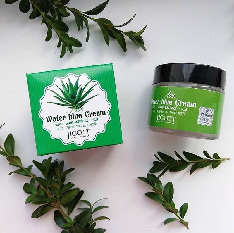 Увлажняющий крем для лица с экстрактом алоэ JIGOTT Aloe Water Blue Cream