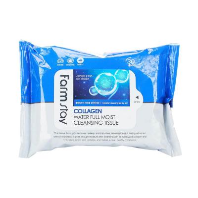 Очищающие увлажняющие салфетки FarmStay Collagen Water Full Moist Cleansing Tissue