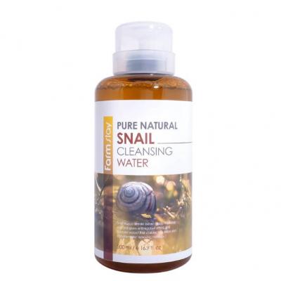 Очищающая вода с муцином улитки FarmStay Pure Natural Snail Cleansing Water