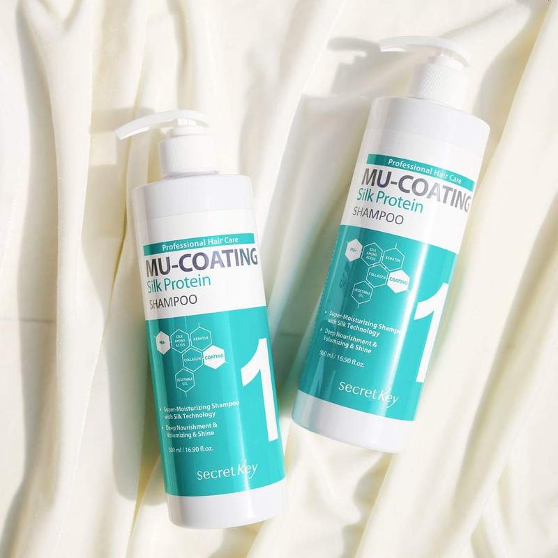 Шампунь для волос с протеинами шелка Secret Key Mu-Coating Silk Protein Shampoo