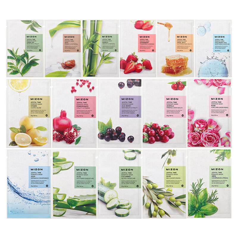 Тканевая маска для лица с экстрактом клубники MIZON Joyful Time Essence Mask Strawberry