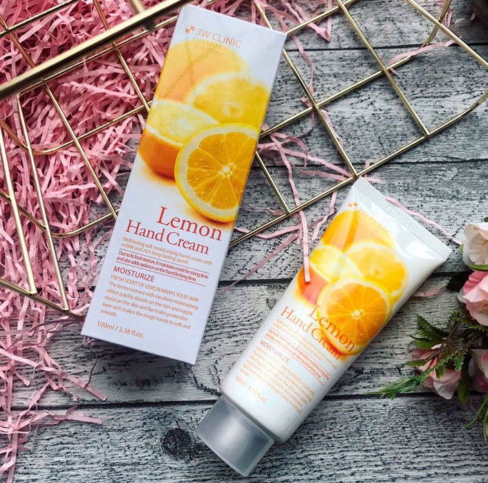 Увлажняющий крем для рук с экстрактом лимона 3W CLINIC Moisturizing Lemon Hand Cream
