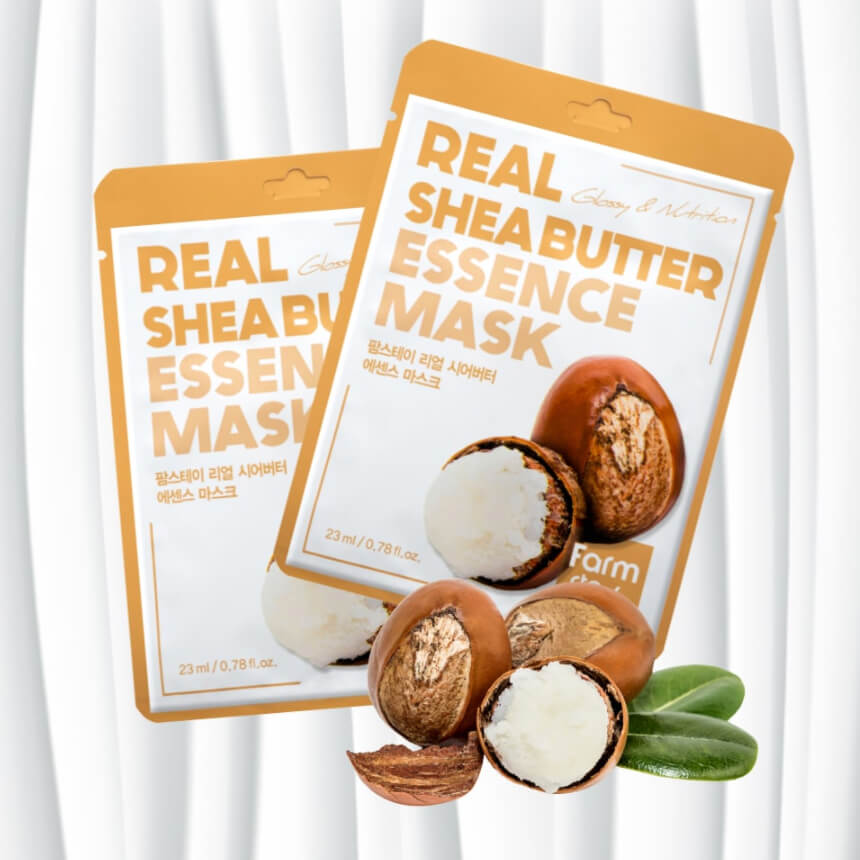 Тканевая маска для лица с маслом ши FarmStay Real Shea Butter Essence Mask