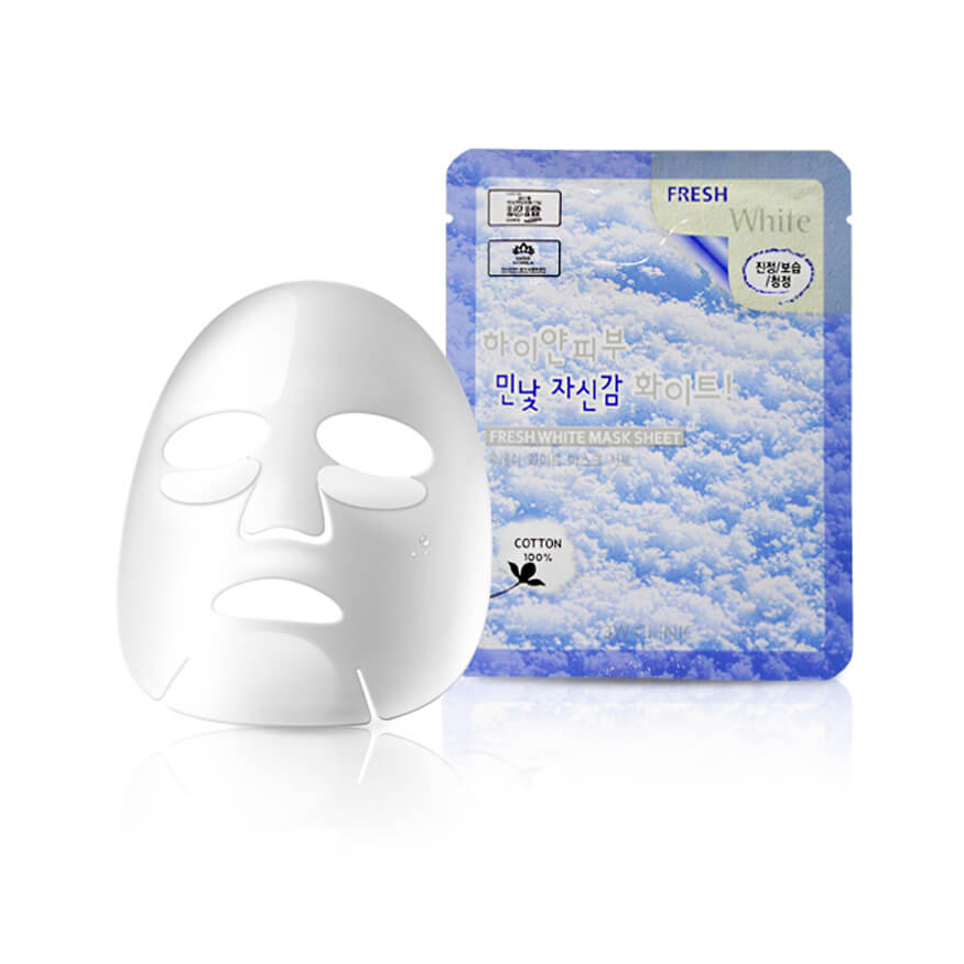 Тканевая маска для лица с ниацинамидом 3W CLINIC Fresh White Mask Sheet