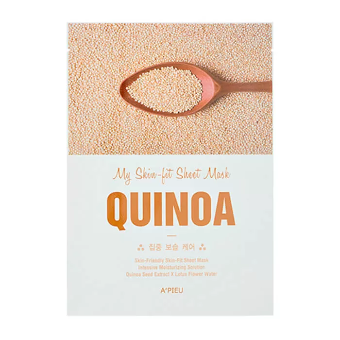 каневая маска для лица с экстрактом киноа A'PIEU My Skin-Fit Sheet Mask Quinoa T