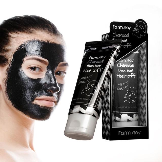 Очищающая маска-пленка с древесным углем FarmStay Charcoal Black Head Peel-off Mask Pack