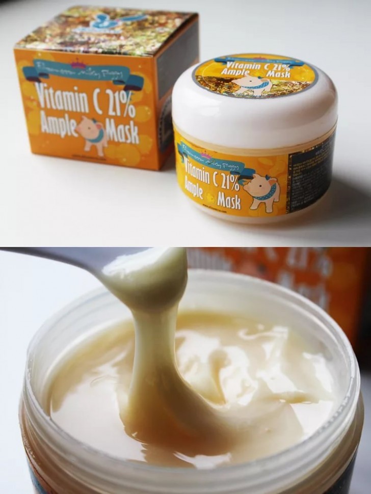 Тонизирующая маска с витамином C и эффектом сияния Elizavecca Milky Piggy Vitamin C 21% Ample Mask