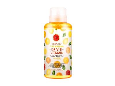 Очищающая вода с витаминным комплексом FarmStay Pure Natural DR V-8 Vitamin Cleansing Water