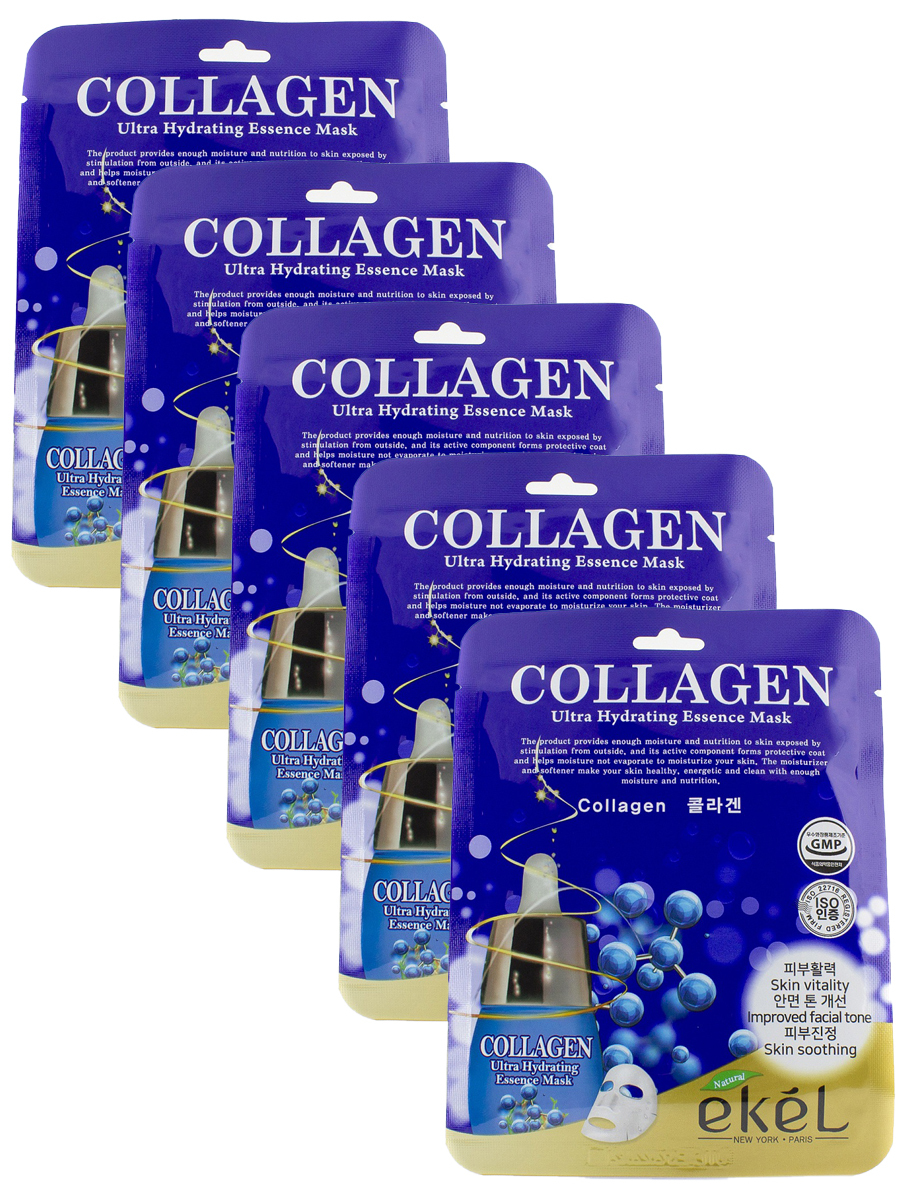Тканевая маска для лица с коллагеном EKEL Collagen Ultra Hydrating Essence Mask